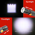 Camping Usage Aluminum LED USB Rechargeable Torch Light